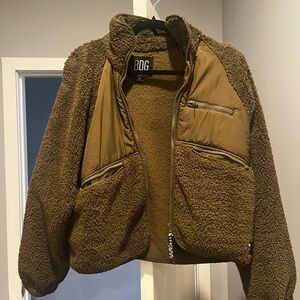 BDG olive green Sherpa Jacket